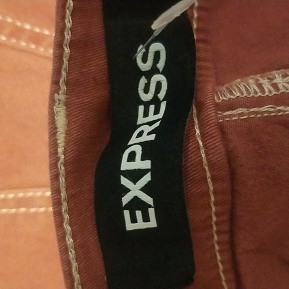 Express Size 10 Ankle Legging Pants High Rise Terracotta Color - Picture 3 of 5